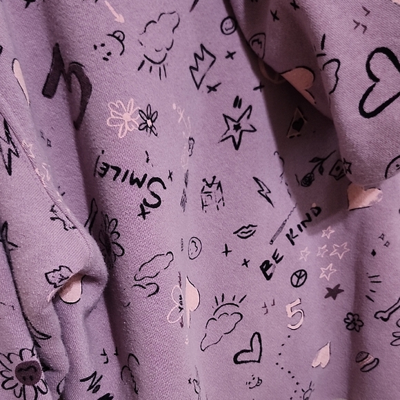 Wild Fable Cropped Purple Graphic Hoodie - Picture 4 of 8